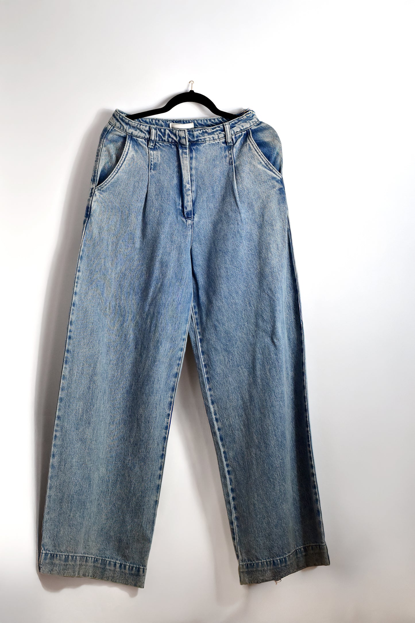 Jeans wide leg azul clásico